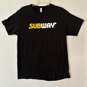 Jerzees Black Subway Tee with Yellow and White Logo